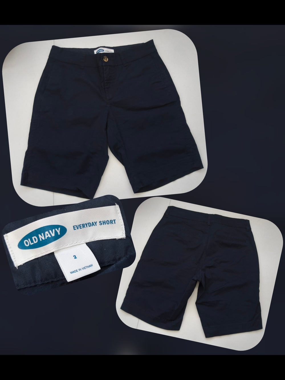Old Navy Women's Everyday Shorts - Navy Blue Size 2